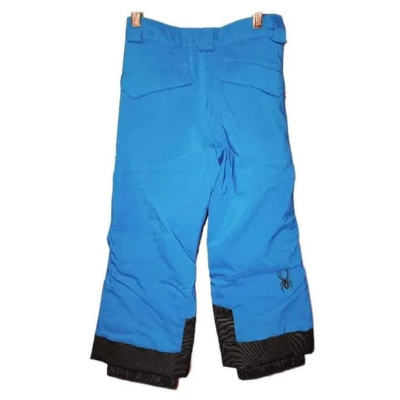 Spyder Ski Sled Snowboard NWT New Boys Snow Pants 5 Blue Black Spider Waterproof - Picture 3 of 3